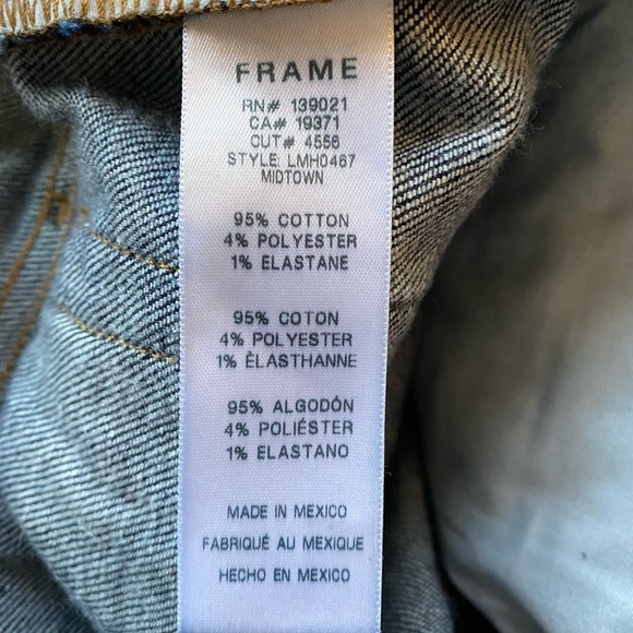 FRAME Dark Denim L'Homme Slim Straight Leg Jeans Men Size 30. - Picture 7 of 10